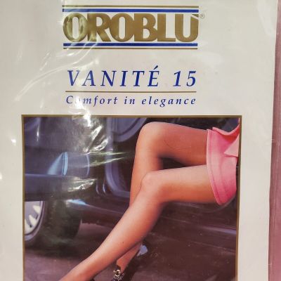 New Women's OROBLU Vanite 15 Pantyhose Tights Size 1 Coffee Brown